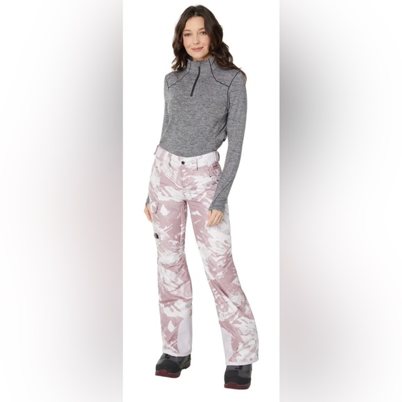 The North Face Freedom Insulated Pants Lavender Fog Tonal Mountainscape Print 2X - Picture 4 of 16
